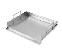 VEVOR Plancha pour Barbecue en Acier Inoxydable, Plaque Plancha 46x41 cm, pour BBQ Cuisinière à Gaz, Surface Plane, Plaque de Cuisson Rectangulaire avec Poignée, Répartition Homogène de la Chaleur