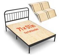 VEVOR Planche de Lit Double Full Size 180 x 130 x 1 cm, Lot de 8 Sommiers Panneaux Pliables avec Connexion, Support de Matelas en Bois pour Lit Superposé, pour Maison, Hôtel, Dortoir et Appartement