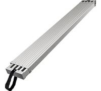 VEVOR Planche de travail en aluminium, 2,31 à 3,83 m, planche télescopique, capacité 200 kg, planche d'extension, largeur 325 mm, planche d'échafaudage avec accessoires, plate-forme antidérapante