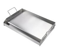 VEVOR Plaque à Griller Pré-assaisonnée 608x403 mm Plancha Gril Rectangulaire en Acier Inoxydable Anti-adhésive Plaque de Cuisson Épaisseur 2 mm pour Gazinière Cuisinière à Gaz à 2 Brûleurs Barbecue