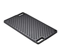 VEVOR Plaque à Griller Pré-assaisonnée Réversible 425x246 mm Plancha Gril Rectangulaire en Fonte Anti-adhésive Plaque de Cuisson Épaisseur 3,3 mm pour Gazinière Cuisinière à Gaz à 2 Brûleurs Barbecue