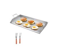 VEVOR Plaque de cuisson acier inox poêle à barbecue à dessus plat 809 x 370 mm