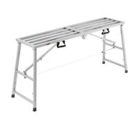 VEVOR Plateforme de Travail Échafaudage Pliant Portable 800/965/1130/1295 mm Acier Allié, Capacité de Charge 400 kg, Pieds Antidérapants, Tabouret de Peinture pour Cloisons Sèches, Nettoyage, Lavage
