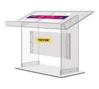 VEVOR Podium en Acrylique Haut 49,53 cm Podium Transparent Arrêt de Livre Incliné Lutrin en Acrylique Base Portante Élevée pour Salles de Conférence / de Exposition et Centres Commerciaux