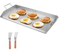 VEVOR Poêle à griller, Poêle à griller en acier inoxydable, Poêle rectangulaire universelle (809 x 370 mm) pour gril Teppanyaki, Cuisinière domestique portable avec poignée