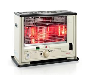 VEVOR Poêle à Pétrole Radiant 10000 BTU, Chauffage au Pétrole Portable sans Fil pour Maison, Garage, Camping, Atelier et Plein Air, Chauffage de Secours, avec Réglage de Flamme, Arrêt Anti-Basculement