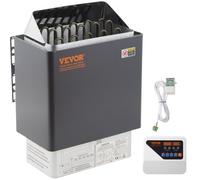 VEVOR Poêle Électrique de Sauna 9 KW Poêle de Sauna Électrique pour 9-13 m3 Chauffage Sauna 104-221℉ Poêle de Chauffage Électrique en Acier Inoxydable Poêle de Sauna avec Contrôle Externe