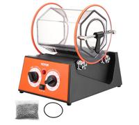 VEVOR Polisseur de Bijoux 5 kg 60 W Machine de Polissage de Bijoux 5 Vitesses 0-60 mins Réglable Polisseuse à Tambour Rotative Action Bidirectionnel pour Polir Pierre Roche Fer Bijoutier Bijouterie