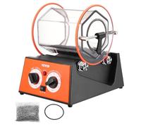 VEVOR Polisseur de Bijoux 5 kg 60 W Machine de Polissage de Bijoux 5 Vitesses 0-60 mins Réglable Polisseuse à Tambour Rotative Action Bidirectionnel pour Polir Pierre Roche Fer Bijoutier Bijouterie