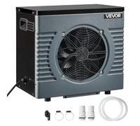 VEVOR Pompe à Chaleur pour Piscine 4,92 kW Chauffage Électrique de Piscine Hors Sol Jusqu'à 18 m³ pour Natation, COP Max. 5,29, Faible Niveau Sonore, Protection GFCI, Température de Chauffe 15 à 40 °C