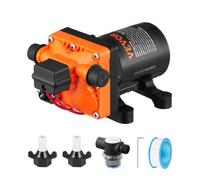 VEVOR Pompe à Eau à Membrane Auto-amorçante 12 V CC Débit 99 L/min avec Pressostat, 3,8 bar (Réglable 2,7-5,5 bar), pour Lavage de Voitures, Bateaux, Irrigation Agricole, Pompage de Longue Distance