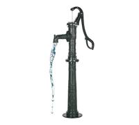 VEVOR Pompe à Eau Manuelle Puits, Hauteur de Refoulement Max 6 m, Pompe à Main à Bras en Fonte Vintage avec Base Rehaussée, Raccord NPT Standard, pour Pomper Eau Étangs, Jardins, Cours, Fermes, Vert