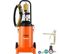 VEVOR Pompe à Graisse Pneumatique Rapport de Pression 50:1 Pompe à Seau de Graisse Pneumatique 12 L Pistolet à Graisse Pompe à Graisse Portable sur Roues avec Tuyau 4 m Buse 360° Raccord NPT Standard