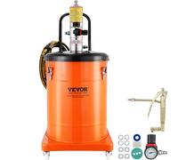 VEVOR Pompe à Graisse Pneumatique Rapport de Pression 50:1 Pompe à Seau de Graisse Pneumatique 40 L Pistolet à Graisse Pompe à Graisse Portable sur Roues avec Tuyau 4 m Buse 360° Raccord NPT Standard