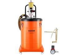 VEVOR Pompe à Graisse Pneumatique Rapport de Pression 50:1 Pompe à Seau de Graisse Pneumatique 40 L Pistolet à Graisse Pompe à Graisse Portable sur Roues avec Tuyau 4 m Buse 360° Raccord NPT Standard