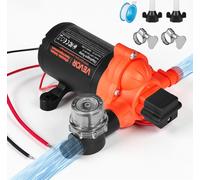VEVOR Pompe à membrane, 12 V DC, 15,1 L/min, pompe à eau à membrane auto-amorçante à 3 chambres avec pressostat automatique, pression 2,75 bar, pour camping-car, caravane, bateau, yacht, lavage de voi