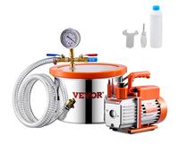 VEVOR Pompe à Vide 99 L/min Chambre à Vide 5,7 L Kit Chambre Dégazage 1 Étage