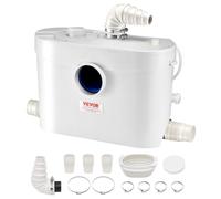 VEVOR Pompe macérateur sanitaire 900 W – 4 entrées – 180 L/min – Hauteur de refoulement 12 m