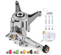VEVOR Pompe de nettoyeur haute pression, arbre vertical de 22,2 mm, 3100 PSI, 2,5 GPM, kit de pompe de remplacement avec 5 buses, matériel, tube siphon, pour Honda, Troy Bilt, PowerStroke, Craftsman