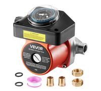 VEVOR Pompe de recirculation d'eau chaude 38 L/min, avec minuterie, système de pompe de circulation instantanée, 100 W, CA 220-240 V, adaptateur G3/4 vers G1/2, tête en acier inox, pour chauffe-eau