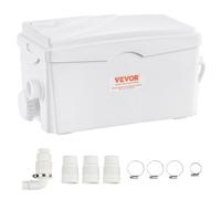 VEVOR Pompe de relevage eaux grises, 350 W, pompe de relevage sanitaire avec 3 entrées d'eau, débit 6000 L/h, levage 7 m station pour élimination eaux usées, cuisine, évier, douche, baignoire