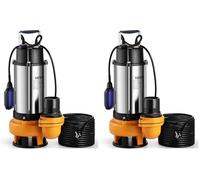 VEVOR Pompe de Relevage Eaux Chargées 2200 W, 1000 L/min - Pour Piscine, Cave, Fosse Septique - Immergée Submersible Pour Eaux Sales et Usées