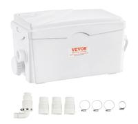 VEVOR Pompe de relevage eaux grises, 350 W, pompe de relevage sanitaire avec 3 entrées d'eau, débit 6000 L/h, levage 7 m station pour élimination eaux usées, cuisine, évier, douche, baignoire