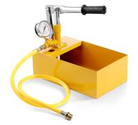 VEVOR Pompe de Test Hydrostatique Pompe D'essai Pression 25 Bar Kit Testeur de Pression d'Eau Manuel Hydraulique à Valve Unique avec Réservoir d'Eau 5 L Tuyau 1 m avec Connecteur à Filetage Externe 12