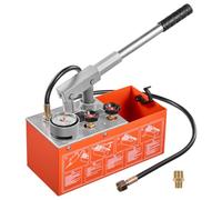 VEVOR Pompe d'Épreuve Manuelle 6,06 L Pompe Test Hydrostatique Double Valve, pour Pression d'Eau dans Canalisations, Chauffage, Détection de Fuites, avec Manomètre et Réservoir, Plage de 0-30 bar