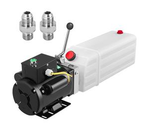 VEVOR Pompe Hydraulique 6 L, Unité de Puissance Hydraulique 2750 PSI 2850 tr/min, Groupe Hydraulique Portable, pour Camion à Benne Basculante Nacelle Élévatrice Remorque