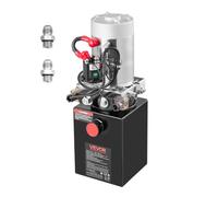 VEVOR Pompe Hydraulique à Double Effet 3,8 L, Groupe de Bennage pour Camion Pression de Décharge Max. 22 MPa et Débit 3,4 L/min, pour Remorque à Benne Basculante Camion-benne, Réservoir Métallique
