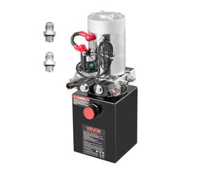 VEVOR Pompe Hydraulique à Double Effet 3,8 L, Groupe de Bennage pour Camion Pression de Décharge Max. 22 MPa et Débit 3,4 L/min, pour Remorque à Benne Basculante Camion-benne, Réservoir Métallique