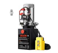 VEVOR Pompe Hydraulique DC 12 V 4 L Groupe Hydraulique Simple Effet Débit d'Huile 3,44 L/min Max. Pression de Décharge 22 MPa pour Camion à Benne Basculante Nacelle Élévatrice Remorque Levage Bennage