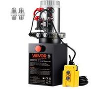 Pompe hydraulique VEVOR Groupe hydraulique 12 V Groupe hydraulique 1600 W, Pompe hydraulique à double effet Hydraulic Power Pack, Réservoir 1,5 Gal Hand Pump Groupe hydraulique, pour ascenseurs, chari