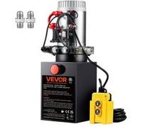 VEVOR Pompe hydraulique DC 12V 9,5L double effet débit 3,44 L/min pression 22 MPa pour camion benne nacelle levage.