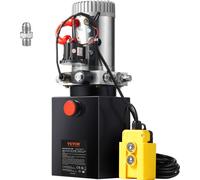 VEVOR Pompe hydraulique Groupe hydraulique 12 V Groupe hydraulique 1600 W, Pompe hydraulique à simple effet Hydraulic Power Pack, 1 Gal Tank Hand Pump Groupe hydraulique, pour ascenseurs, chariots élé