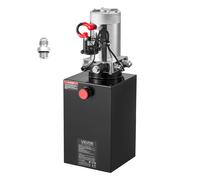 VEVOR Pompe Hydraulique pour Benne Basculante Bennage Simple Effet 9,5 L Noir
