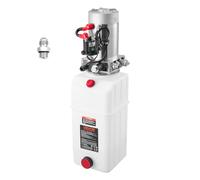 VEVOR Pompe Hydraulique Simple Effet, Groupe de Bennage pour Camion Benne 6 L, Mini Centrale Hydraulique pour Remorque à Benne Basculante, Pression de Décharge Max. 22 MPa et Débit 3,4 L/min