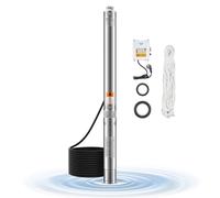 VEVOR Pompe immergée à eau pour puits profond acier inox 550 W 65 L/min 64 m