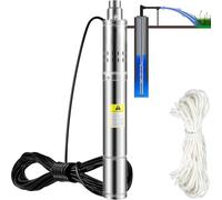 VEVOR Pompe Immergée pour Puits 2100 L/h 108 m Pompe à Eau pour Puits Profond en Acier Inox, Pompe à Eau Électrique 550 W, Pompe de Puits Submersible Automatique Usage Domestique Agricole Industriel