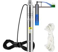 VEVOR Pompe Immergée pour Puits 2100 L/h 108 m Pompe à Eau pour Puits Profond en Acier Inox, Pompe à Eau Électrique 550 W, Pompe de Puits Submersible Usage Domestique Agricole Industriel