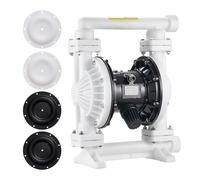 Pompe pneumatique à double membrane VEVOR, 95 L/min, 25,4 mm entrée & sortie, pompe pneumatique de transfert d'huile usagée, max. 100 PSI, corps en polypropylène, à air comprimé pour diesel, graisse,