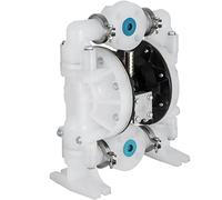VEVOR Pompe pneumatique à double membrane, entrée/sortie 25 mm, 79,6 GPM en polypropylène max 120 PSI pour usage chimique et industriel, pétrole, métallurgie, mines, revêtement, traitement de l’eau