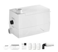 VEVOR Pompe Relevage Douche 350W 120L/min Levage 8 m Pompe Eaux Grises | pour Salle de Douche, Lavabo, Sous-sol, Évacuation Simultanée avec 3 Entrées, Séparation Eau-électricité, Clapet Anti-retour