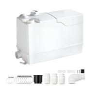 VEVOR Pompe Relevage Douche 800 W 200 L/min Levage 10 m Pompe Eaux Grises, pour Salle de Douche, Évier de Cuisine, Sous-sol, Buanderie, avec 3 Entrées, Lame Inférieure, Clapet Anti-retour Intégré