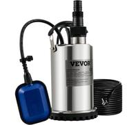 VEVOR Pompe de relevage pour eaux chargées 550 W – 158 L/min, immergée, adaptateur de décharge
