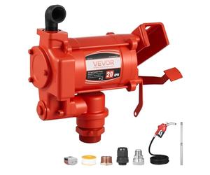 VEVOR Pompe Transfert Carburant 230 V CA Pompe Transfert Diesel Électrique 76 L/min, avec Pistolet Carburant Arrêt Automatique, Tuyau de Refoulement, pour Essence, Kérosène, Biodiesel, Mélange Éthanol