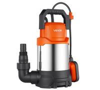 VEVOR Pompe Vide-cave 750W 20000L/h Pompe Submersible Interrupteur Flotteur pour Vidange Piscine Bassin Jardin Spa Sous-Sol, Évacuation Eau, Hauteur Refoulement 9 m, Portable, Thermoplastique, IPX8