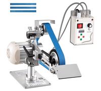 VEVOR, ponceuse à bande 550 W, avec 3 bandes abrasives de 762x25,4 mm, variateur de vitesse de 200 à 5000 tr/min, ponceuse à bande réglable avec double mode et vitesse maximale de la bande de 21 m/s,