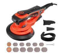 VEVOR Ponceuse Excentrique 127/152 mm 400 W Ponceuse Orbitale sans Balais pour Ponçage de Bois, 7 Vitesses Variables 4000-10000 tr/min, avec 20 Disques Abrasifs, Sac à Poussière, Tuyau d'Aspiration